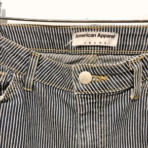 American Apparel Striped Skinny Jeans